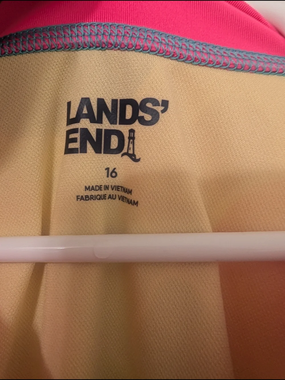 💥3/$24 Lands' End Girls' Long Sleeve Floral Rashguard Size 16